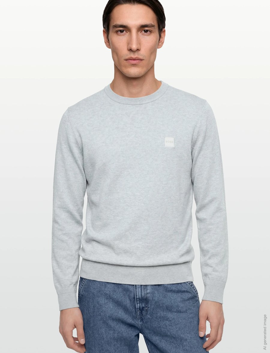 BOSS - Kanovano_S - rundhals - open grey - 3