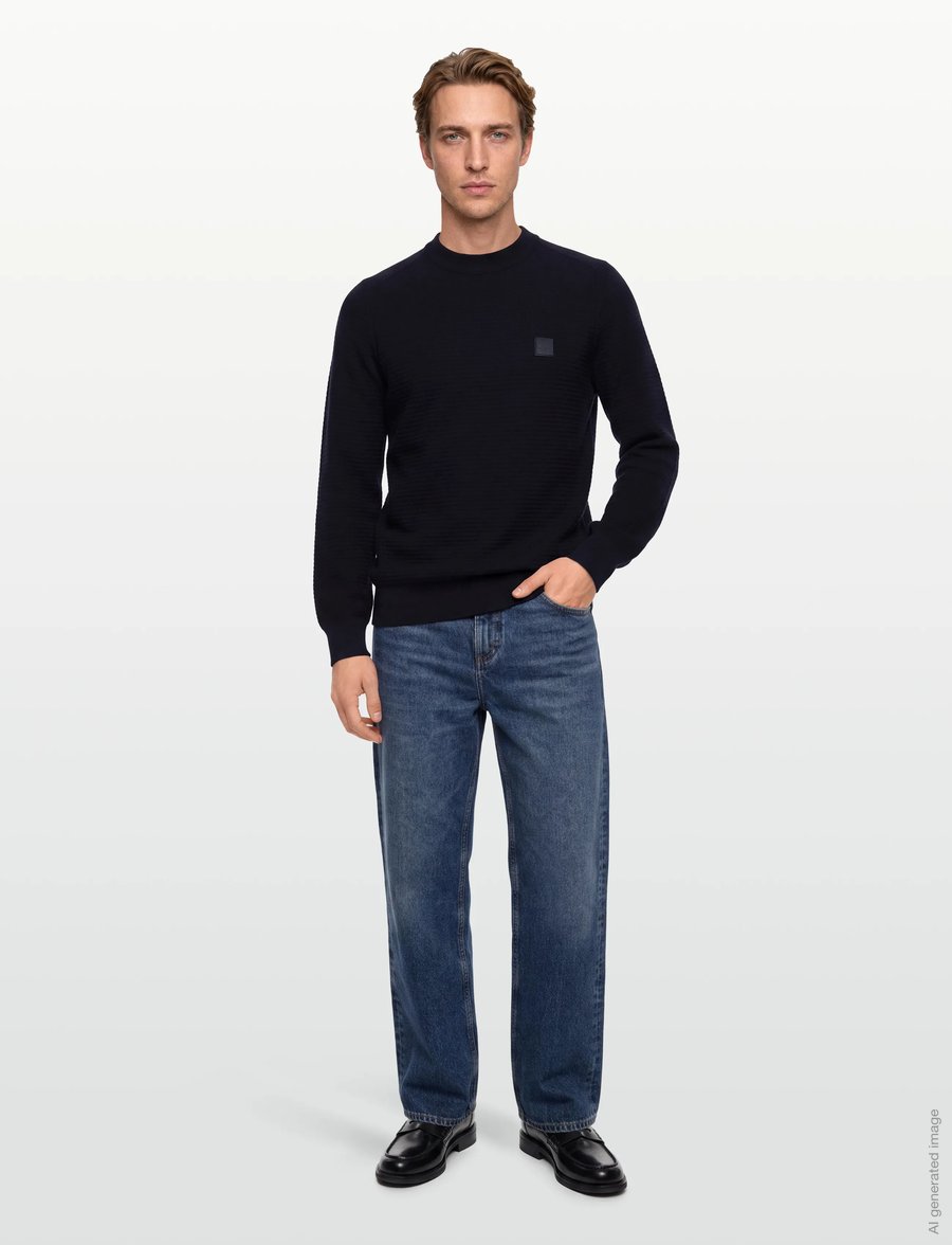 BOSS - Anion_S - rollkragenpullover - dark blue - 0