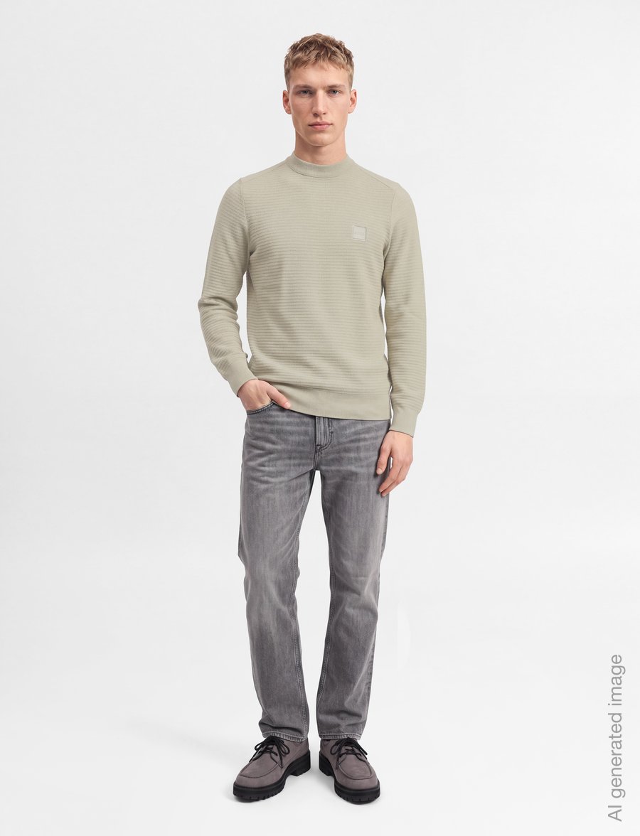 BOSS - Anion_S - rundhals - light beige - 0