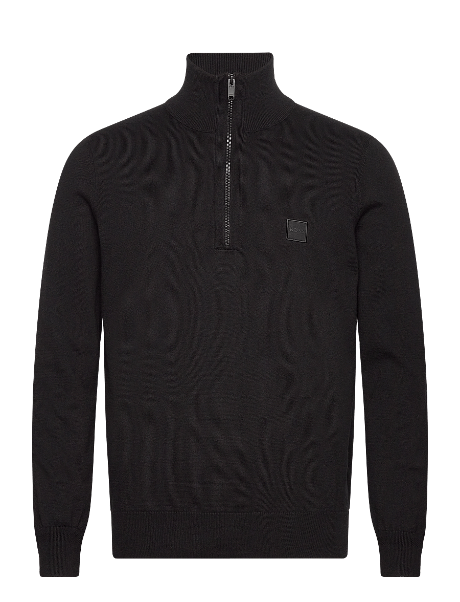 BOSS - Kanobix_S - pullover mit halbem reißverschluss - black - 0