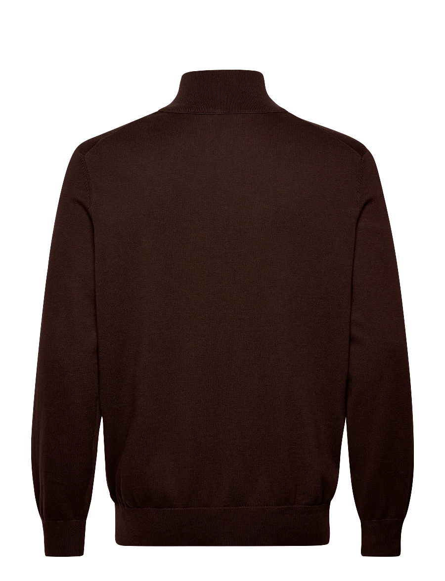 BOSS - Kanobix_S - poolpika lukuga džemprid - dark brown - 1