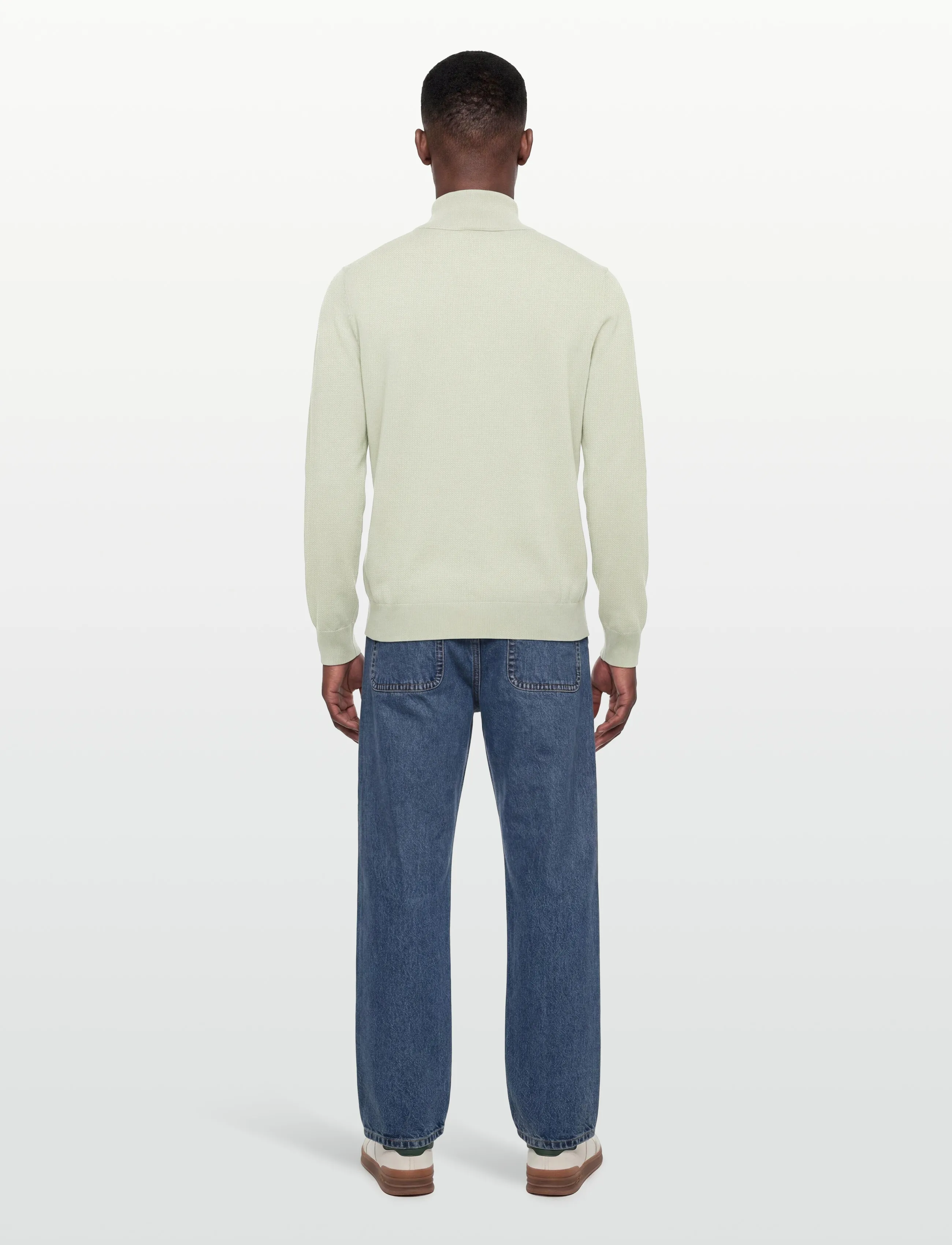 BOSS - Kanobix_S - halfzip strik - light beige - 4