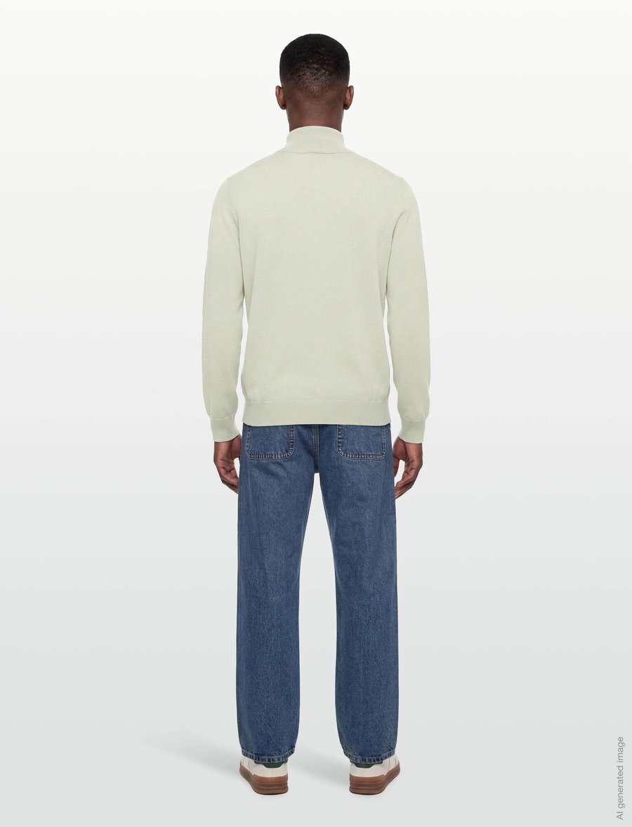 BOSS - Kanobix_S - pullover mit halbem reißverschluss - light beige - 4