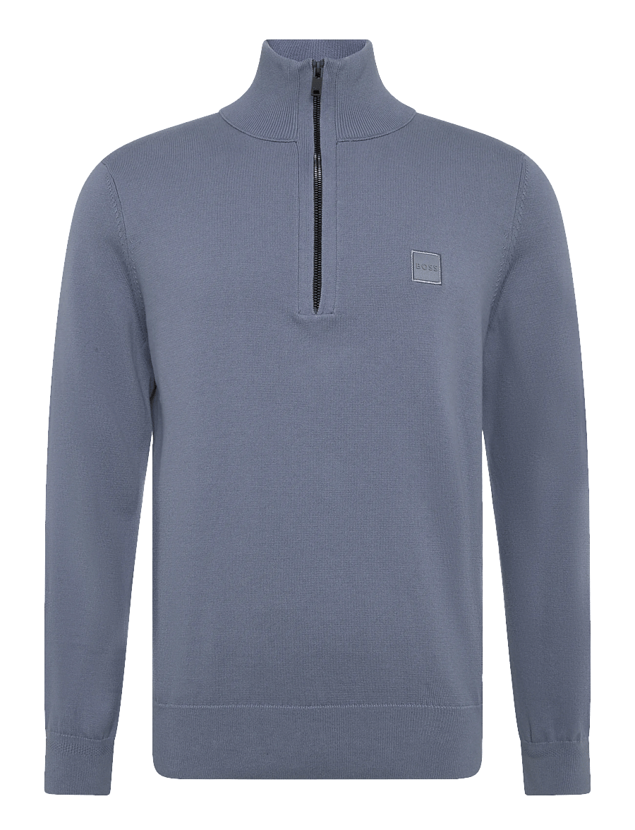 BOSS - Kanobix_S - pullover mit halbem reißverschluss - medium blue - 0