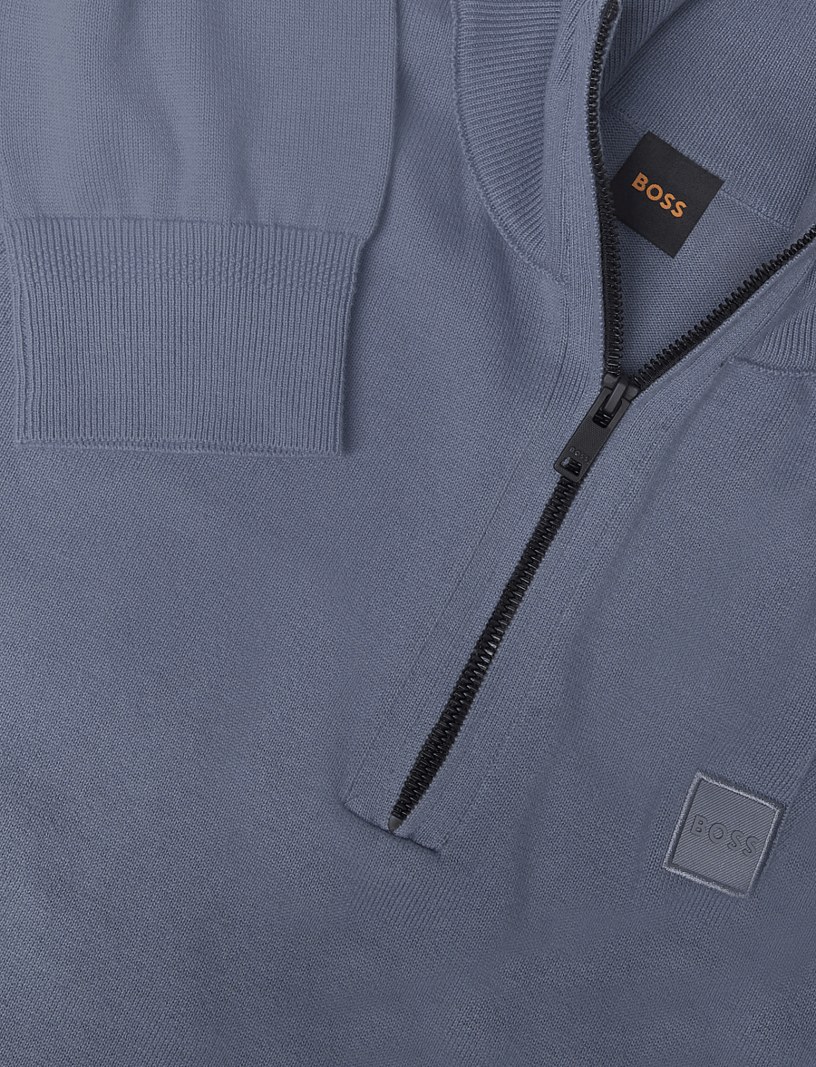 BOSS - Kanobix_S - pullover mit halbem reißverschluss - medium blue - 2