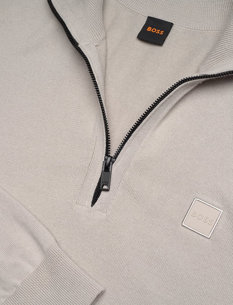 BOSS - Kanobix_S - half zip jumpers - open grey - 2