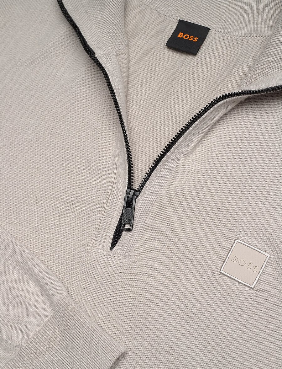 BOSS - Kanobix_S - pullover mit halbem reißverschluss - open grey - 2
