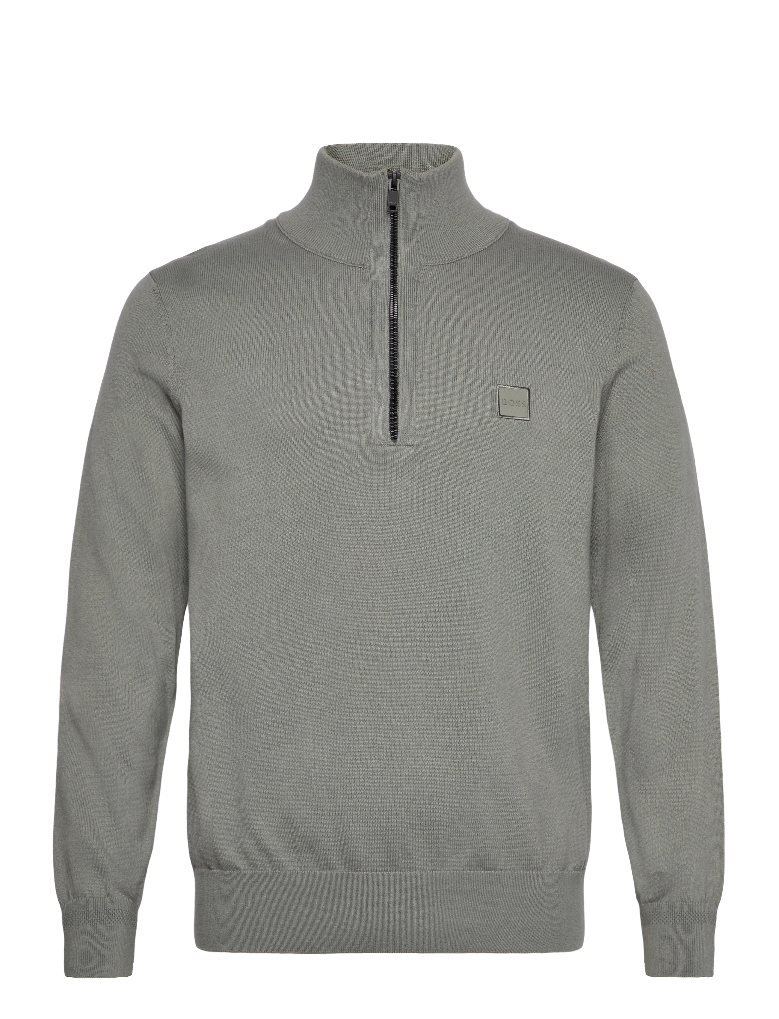 BOSS Kanobix_S - Halfzip strik - OPEN GREY / khaki/green