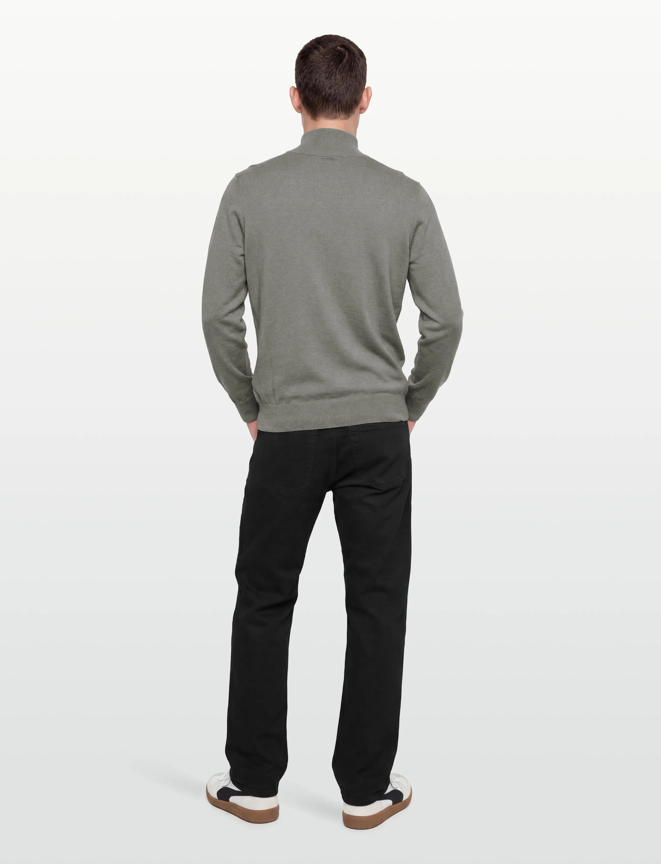 BOSS - Kanobix_S - half zip strik - open grey - 4