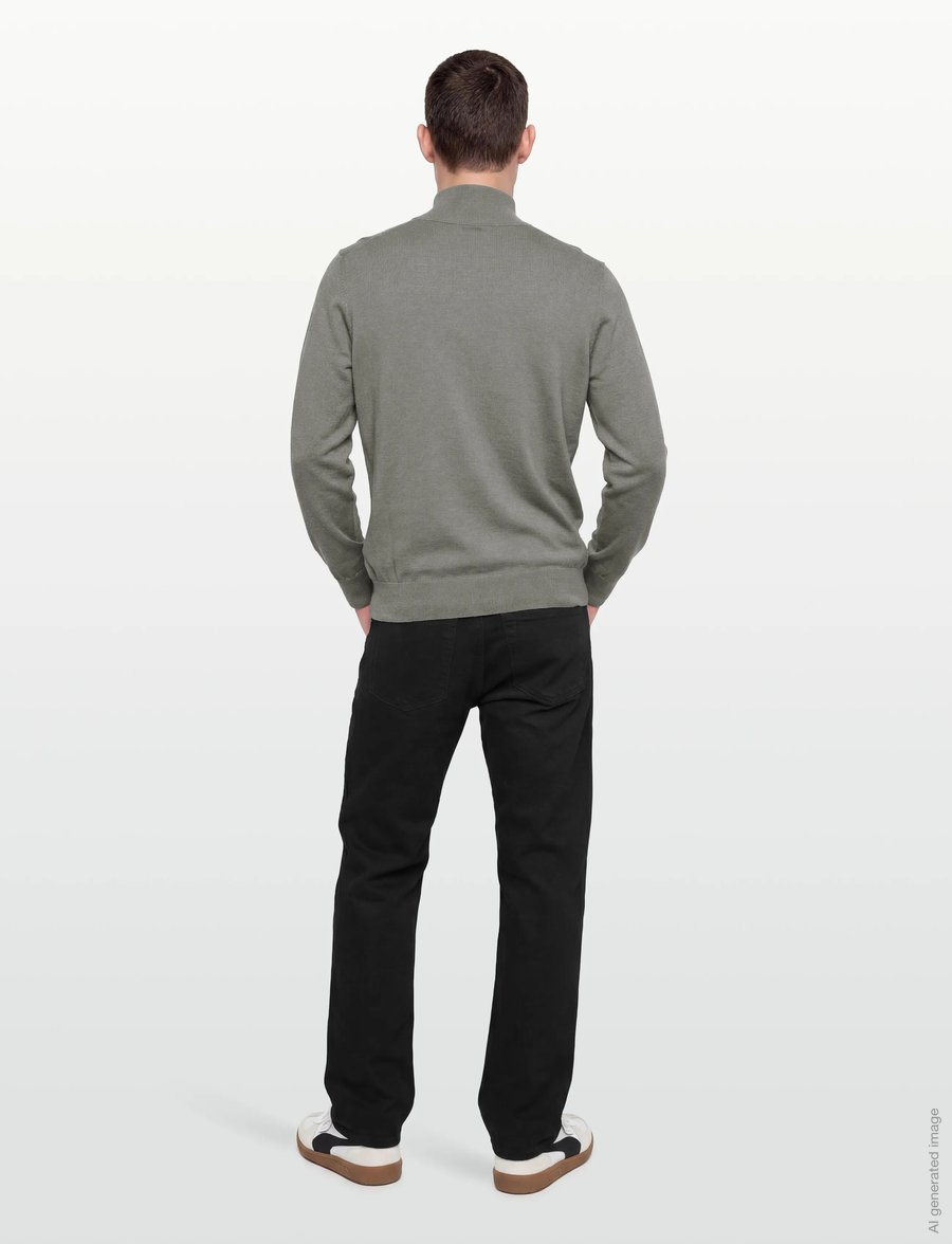 BOSS - Kanobix_S - pullover mit halbem reißverschluss - open grey - 4
