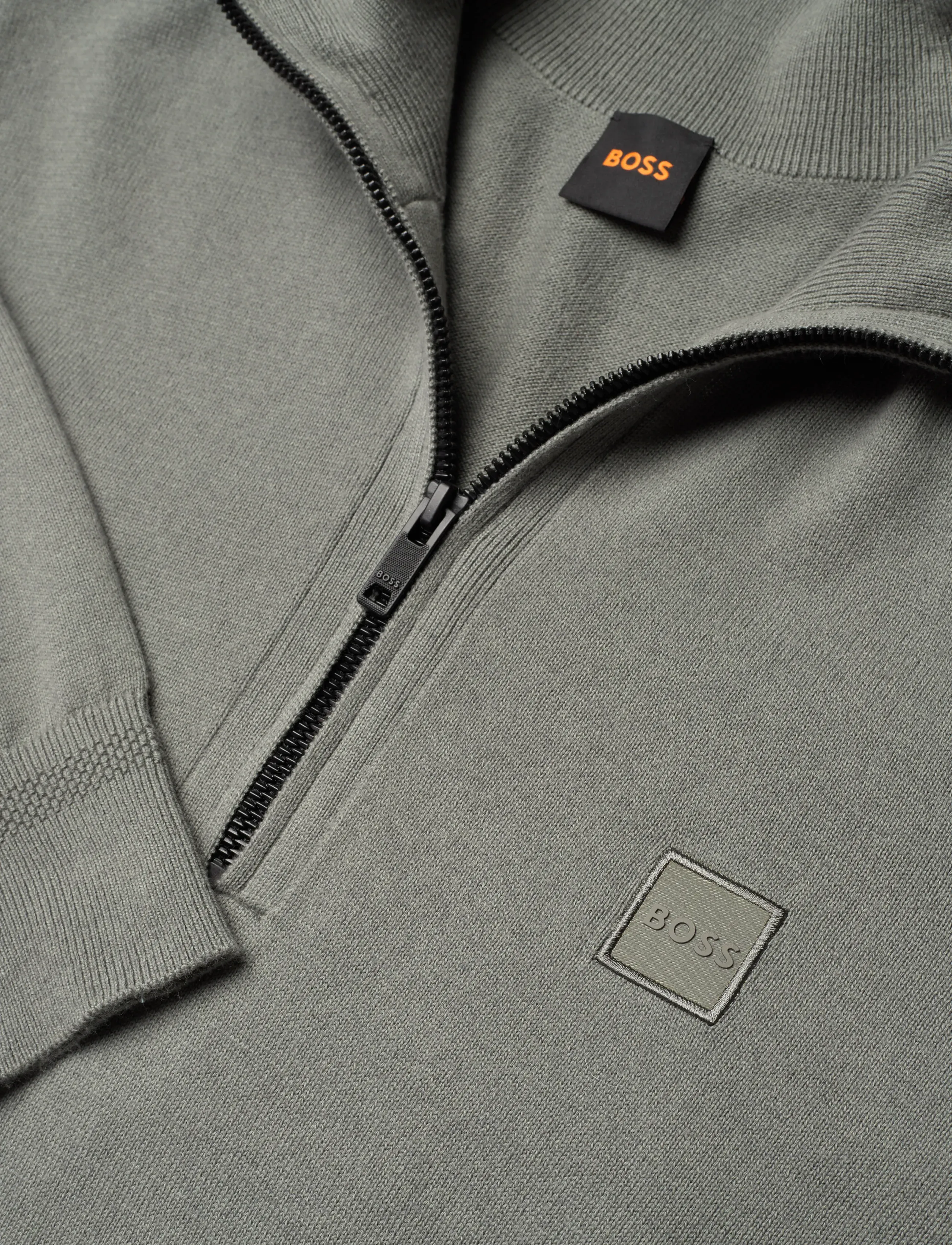 BOSS - Kanobix_S - half zip strik - open grey - 5