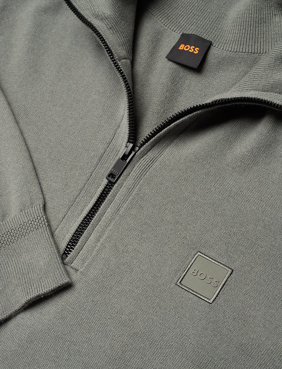 BOSS - Kanobix_S - pullover mit halbem reißverschluss - open grey - 5