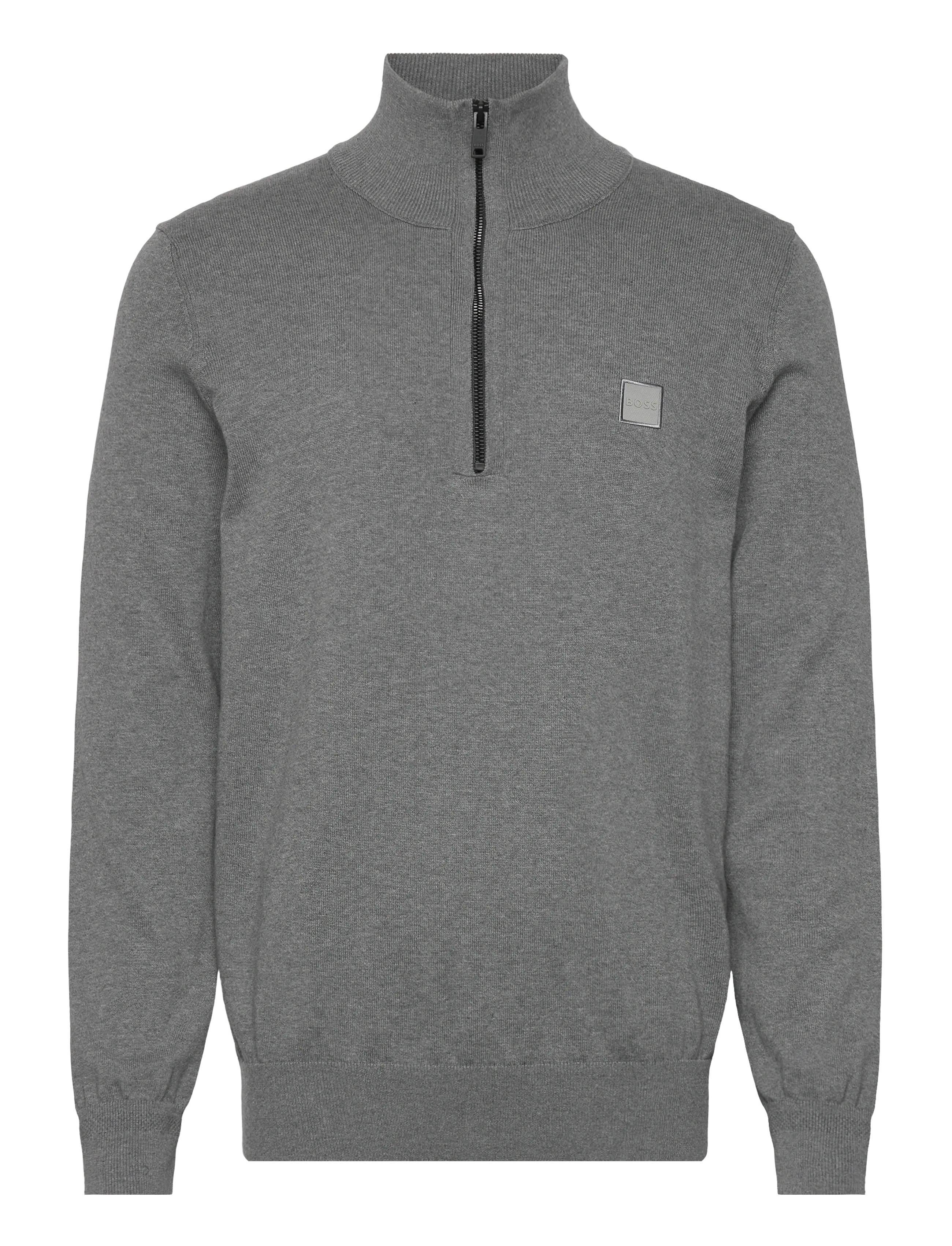BOSS Kanobix_S, L, Knitwear, Grau - Half Zip Jumpers, Männerswear