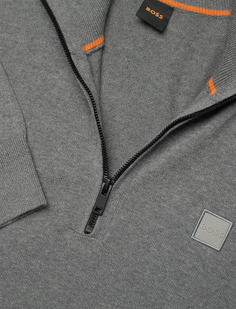 BOSS - Kanobix_S - pullover mit halbem reißverschluss - silver - 2
