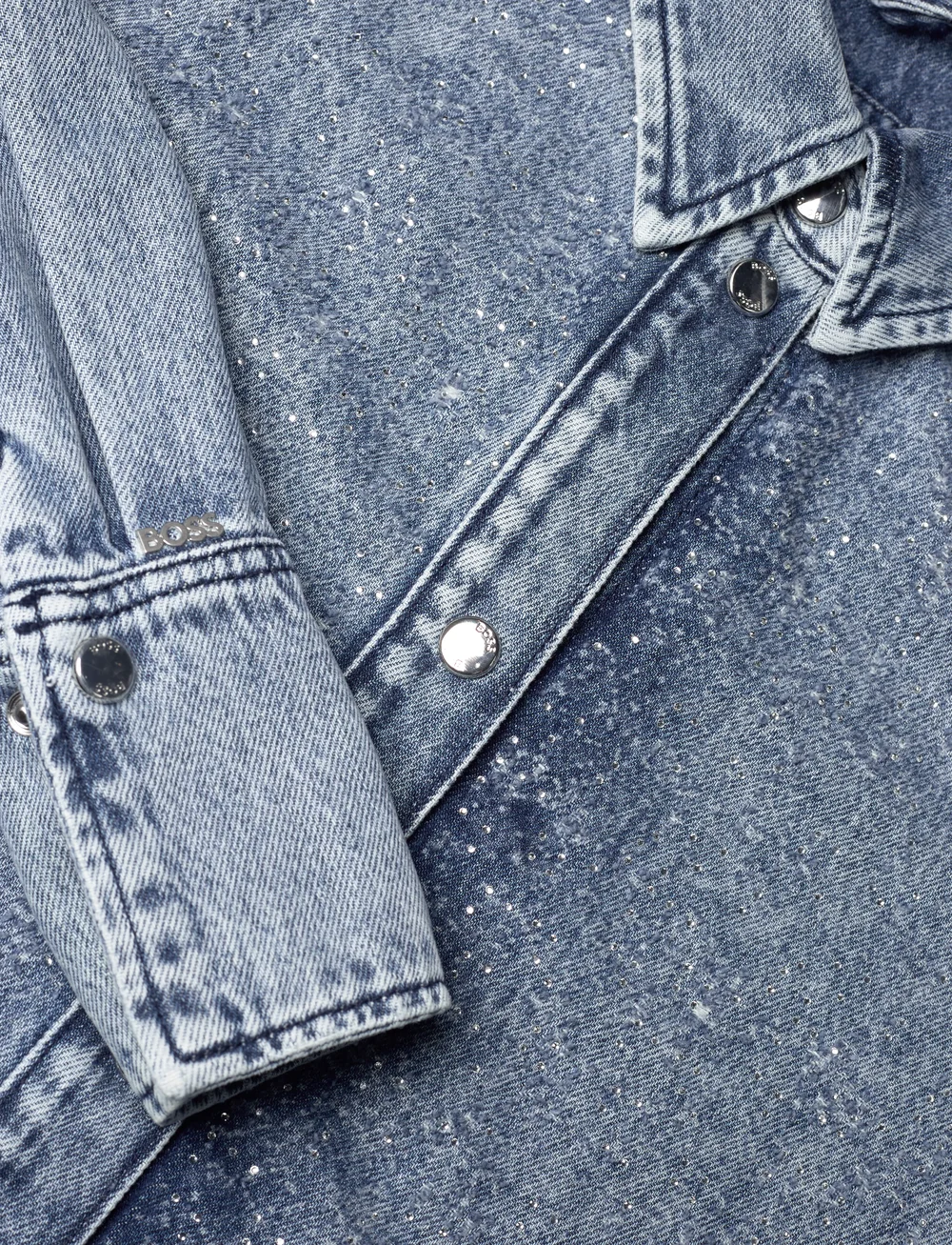 BOSS - C_DENIM SHIRT HF - jeansskjortor - dark blue - 2