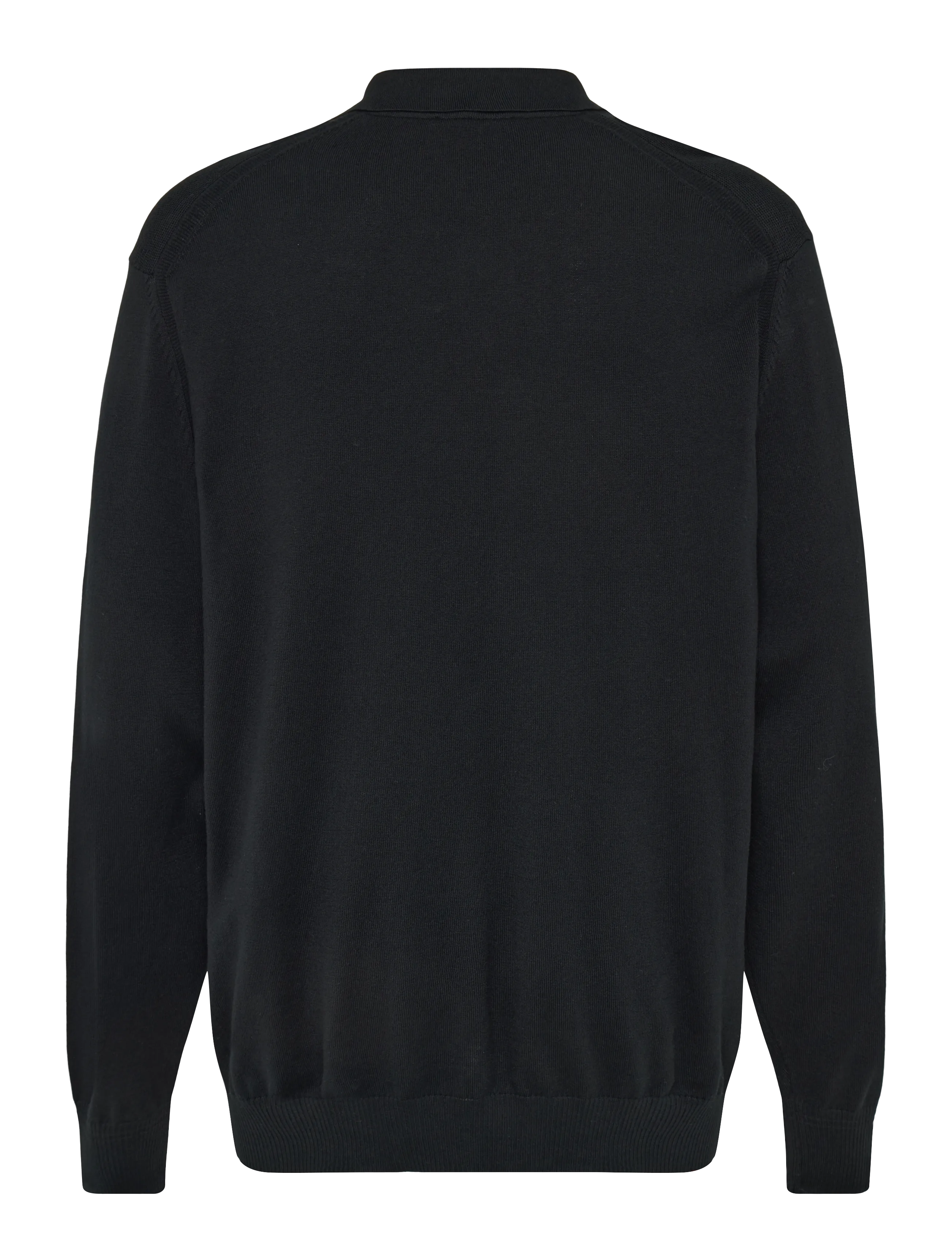 BOSS - Asac_PL - langärmelige gestrickte polohemden - black - 1