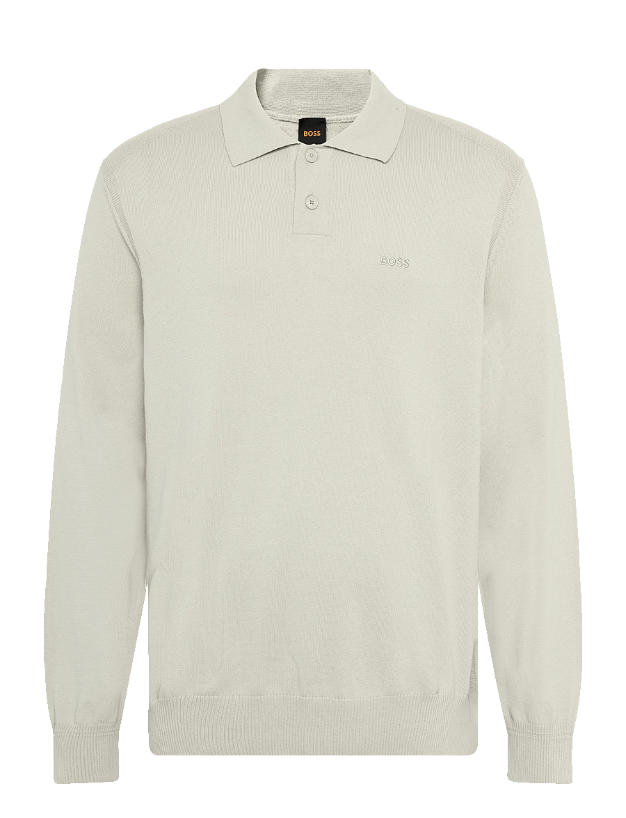 BOSS - Asac_PL - long-sleeved knitted polos - light beige - 1