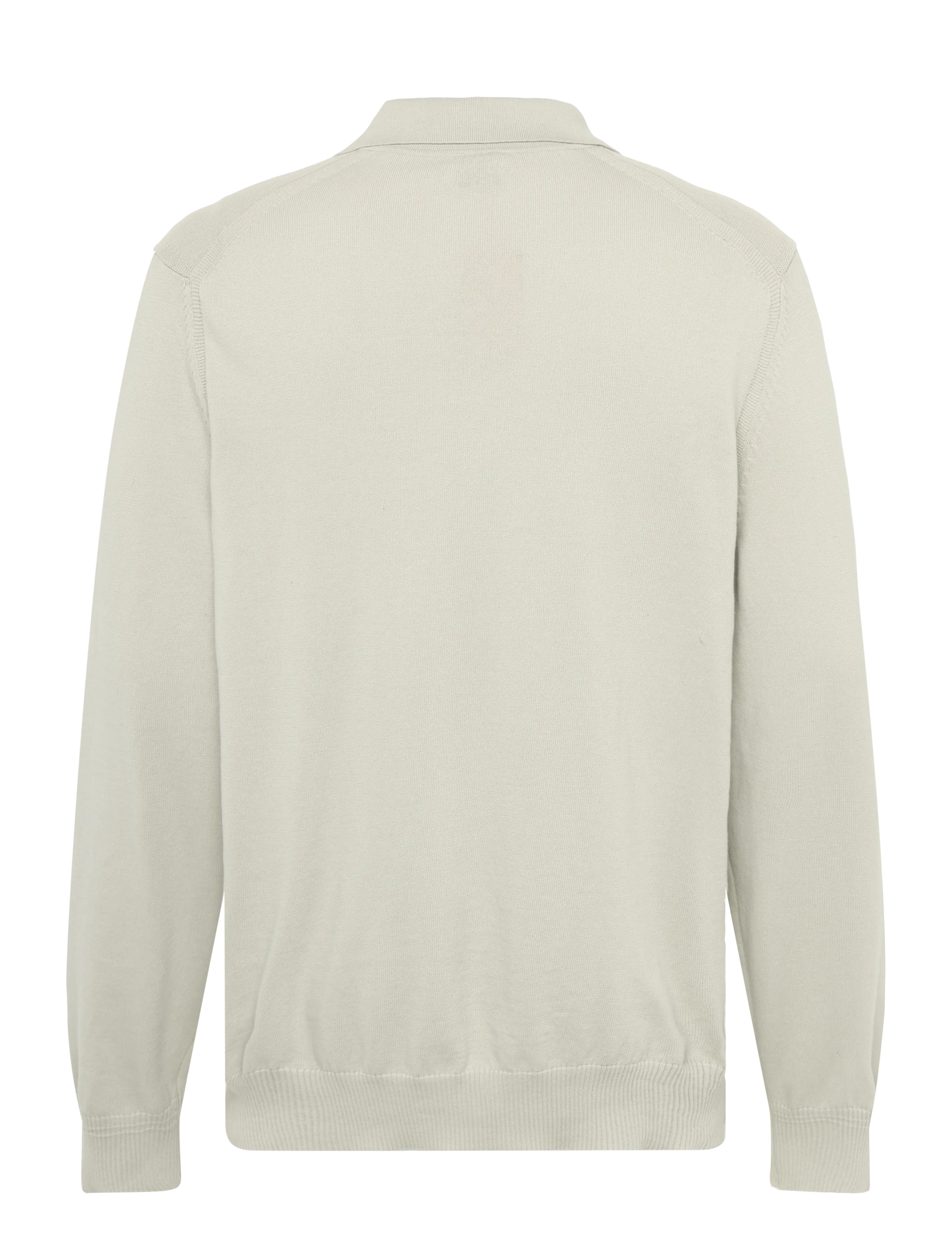 BOSS - Asac_PL - langärmelige strick-polohemden - light beige - 1