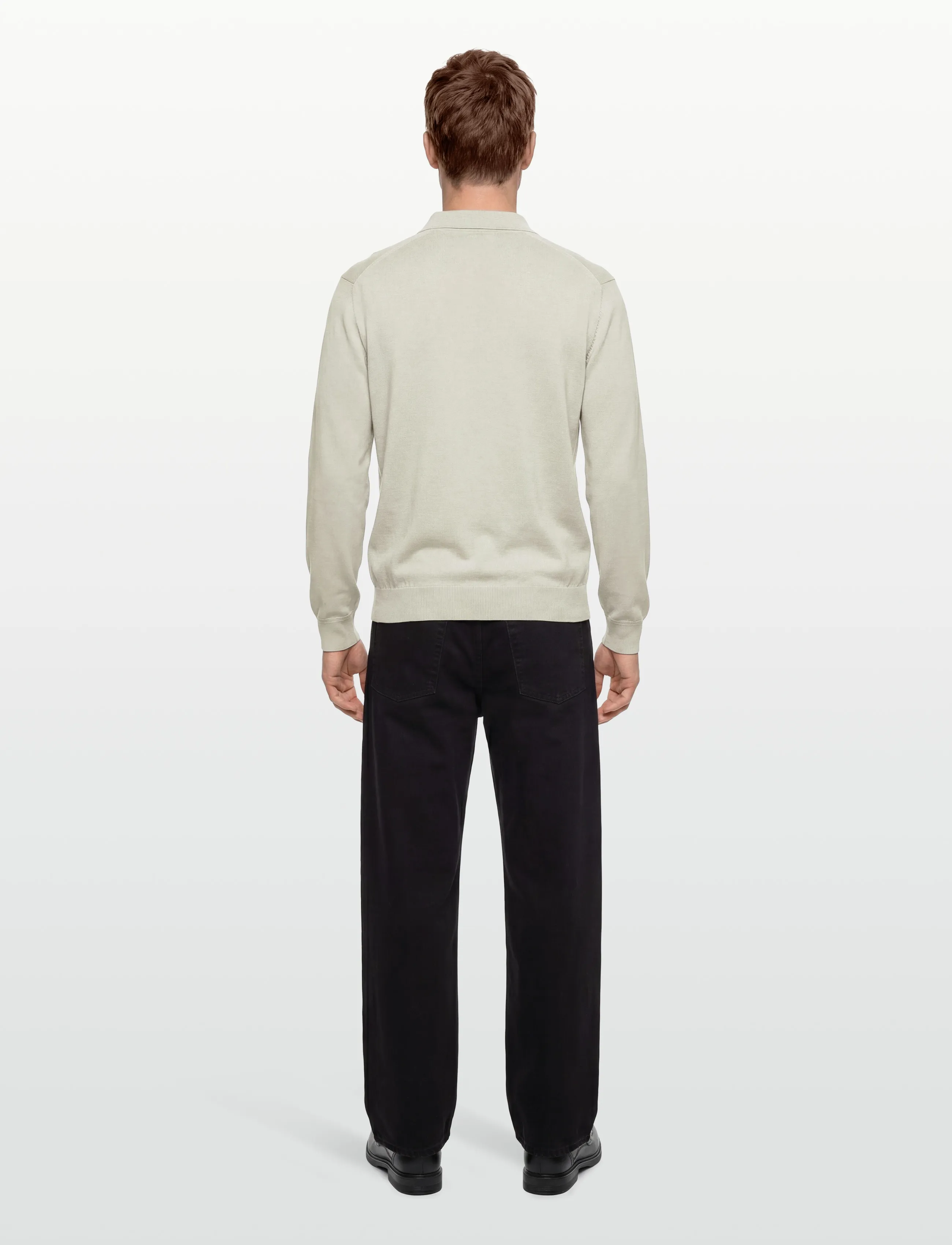 BOSS - Asac_PL - long-sleeved knitted polos - light beige - 4