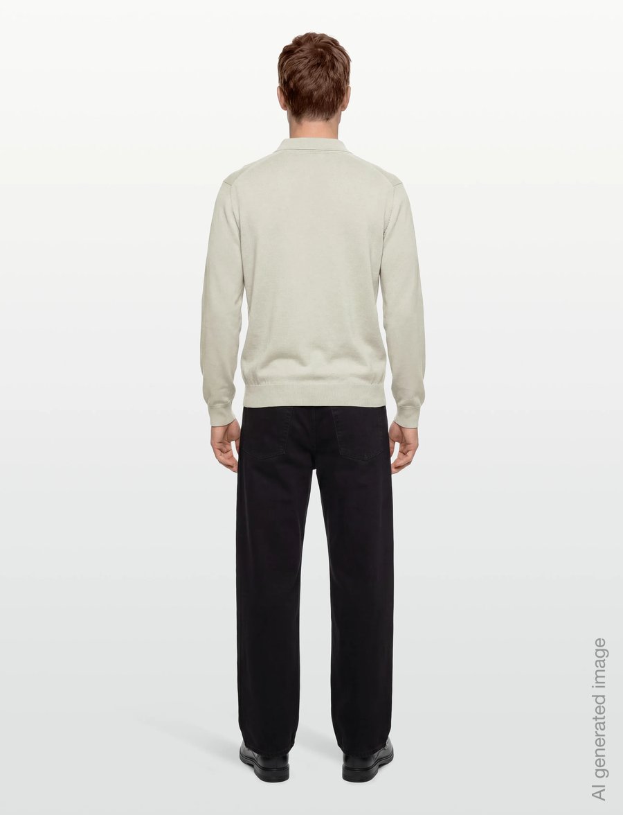BOSS - Asac_PL - long-sleeved knitted polos - light beige - 4