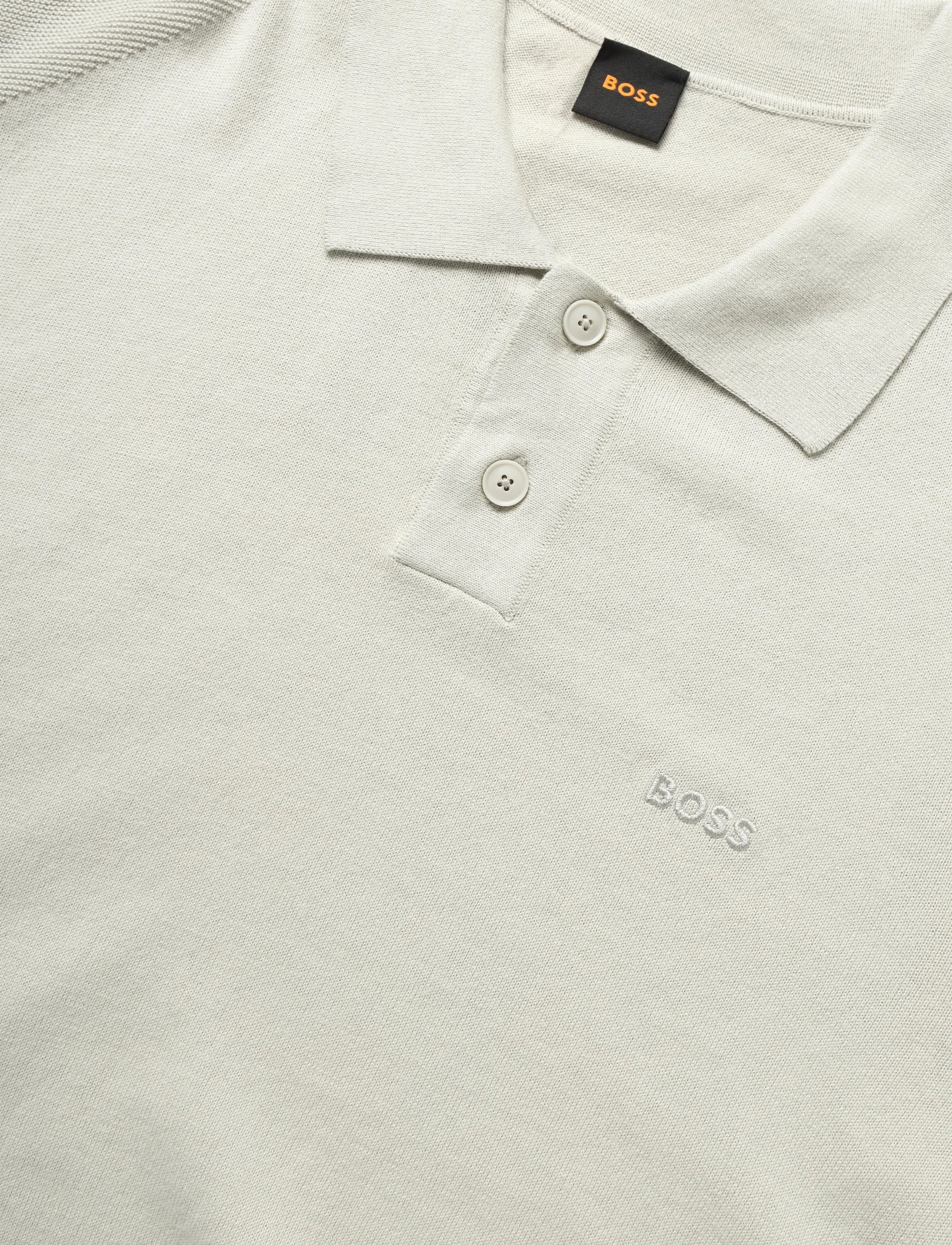 BOSS - Asac_PL - langärmelige strick-polohemden - light beige - 2