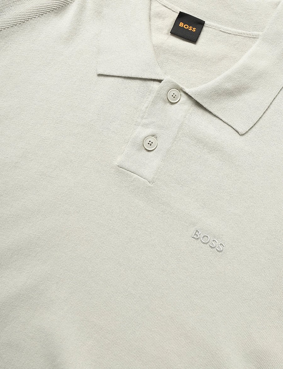 BOSS - Asac_PL - long-sleeved knitted polos - light beige - 5