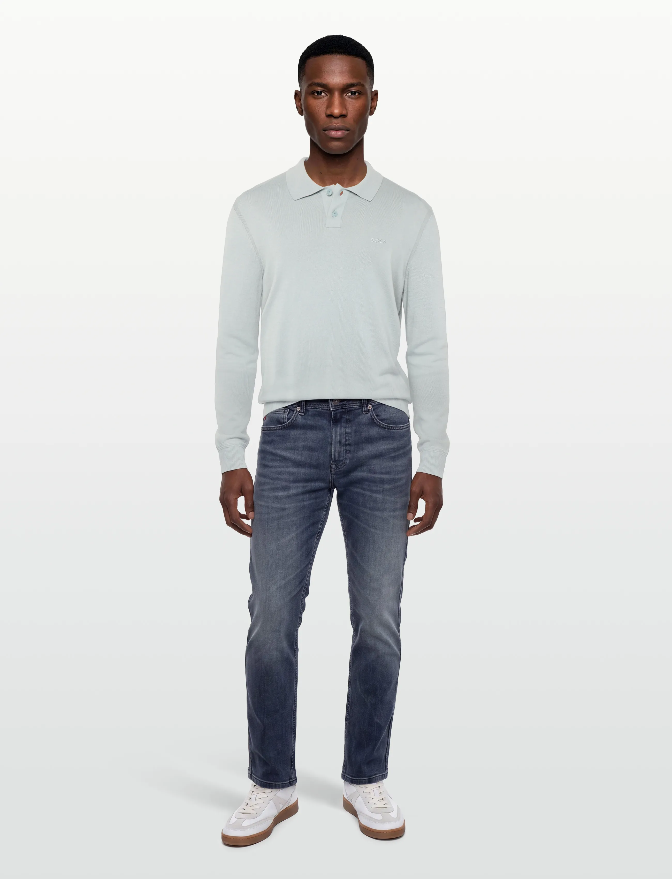 BOSS Asac_Pl, 3XL, Polos, Grau - Long-sleeved, Männerswear