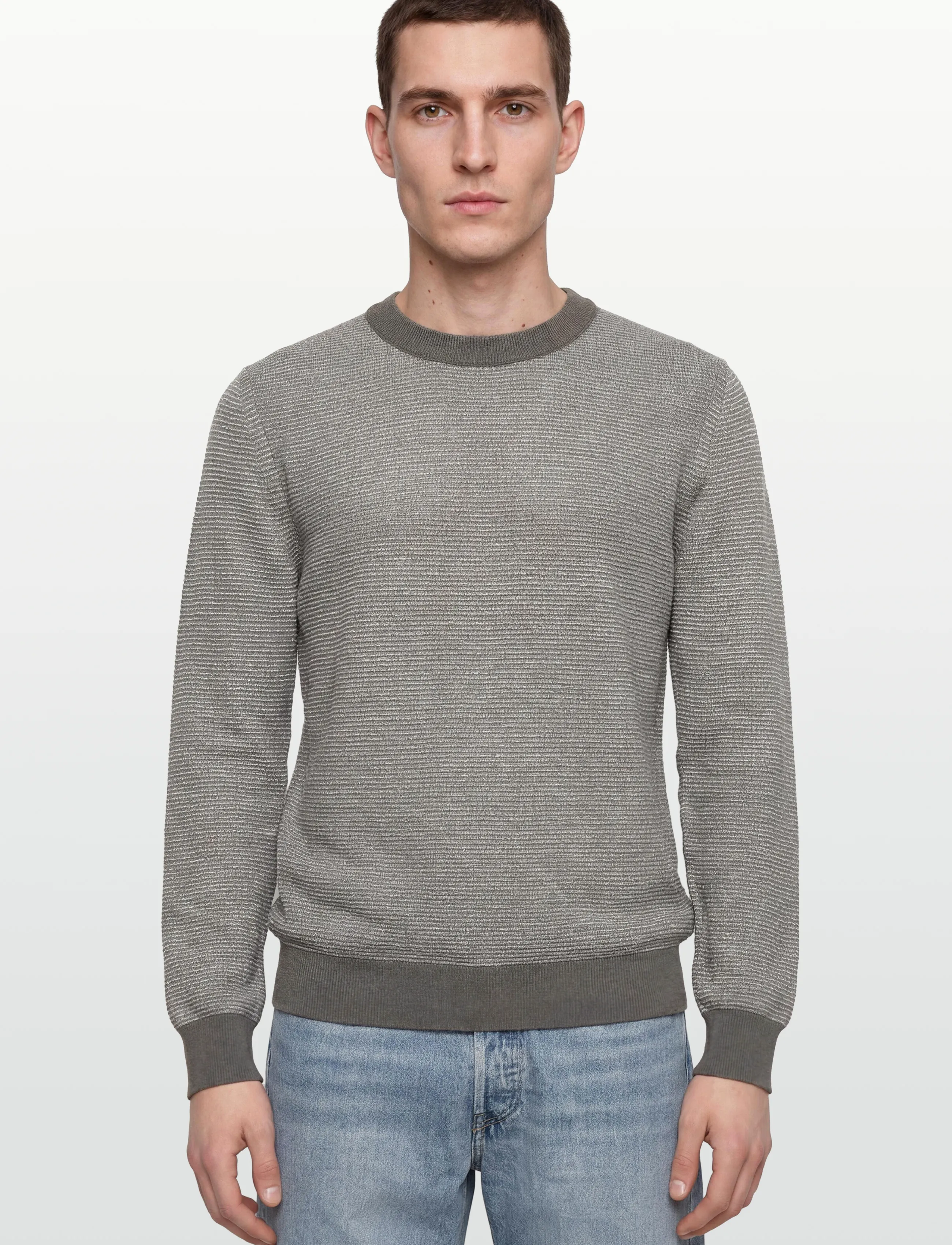 BOSS - Aspoki - ronde hals - open grey - 3