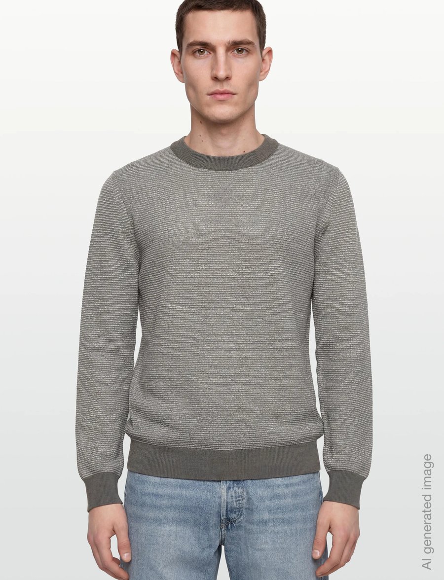 BOSS - Aspoki - Ümara kaelusega - open grey - 3