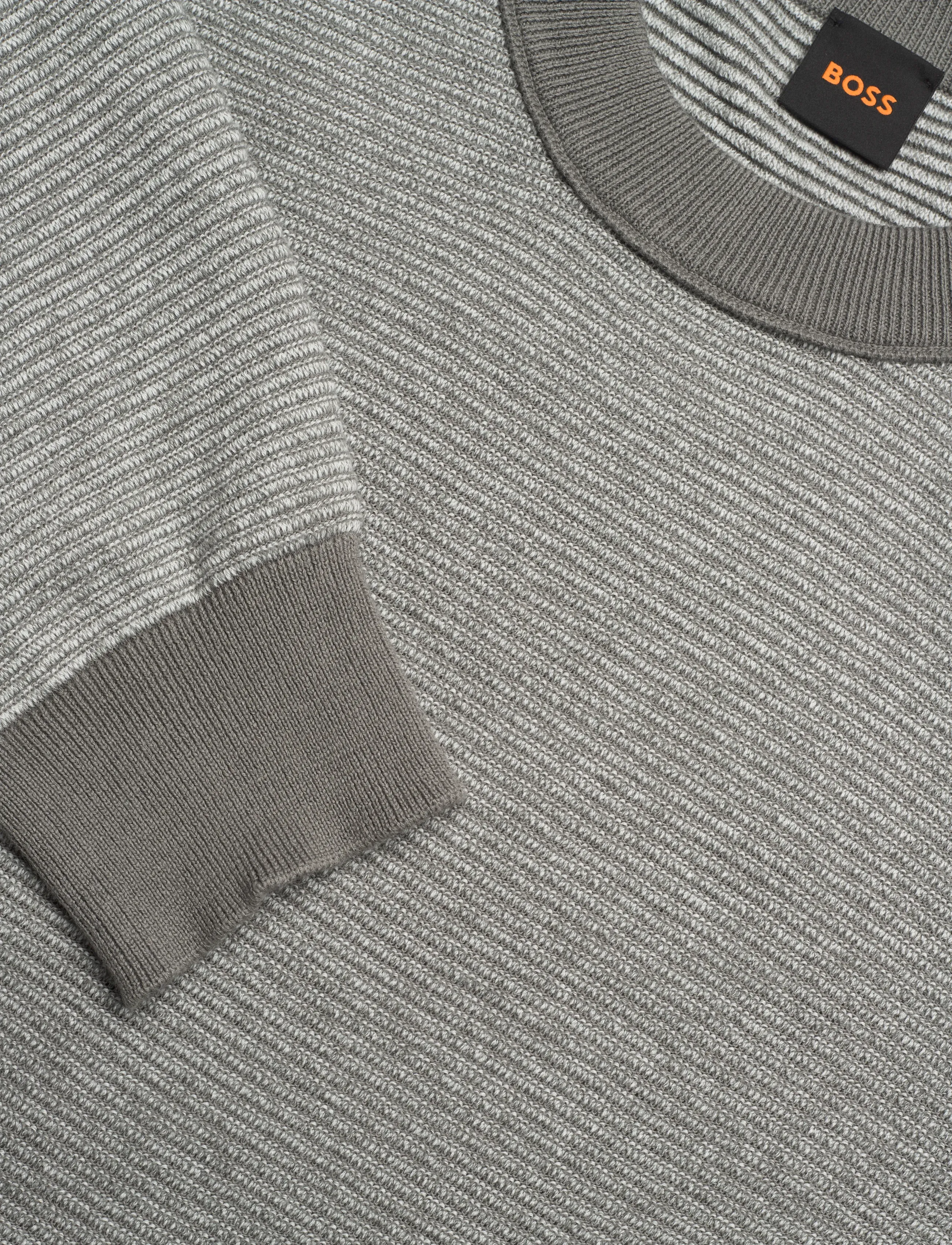 BOSS - Aspoki - ronde hals - open grey - 5