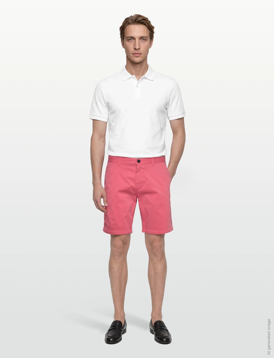 BOSS - Chino-slim-Shorts - freizeitshorts - light/pastel red - 0