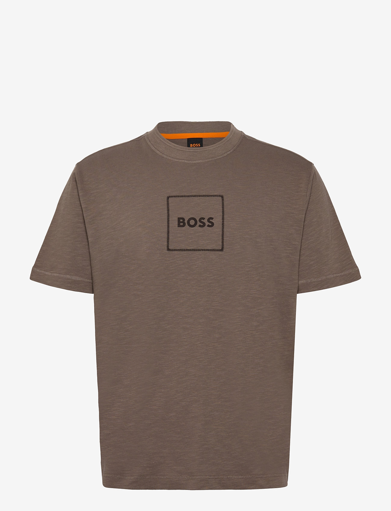 BOSS - Te_linenlogo - kortærmede t-shirts - open beige - 0
