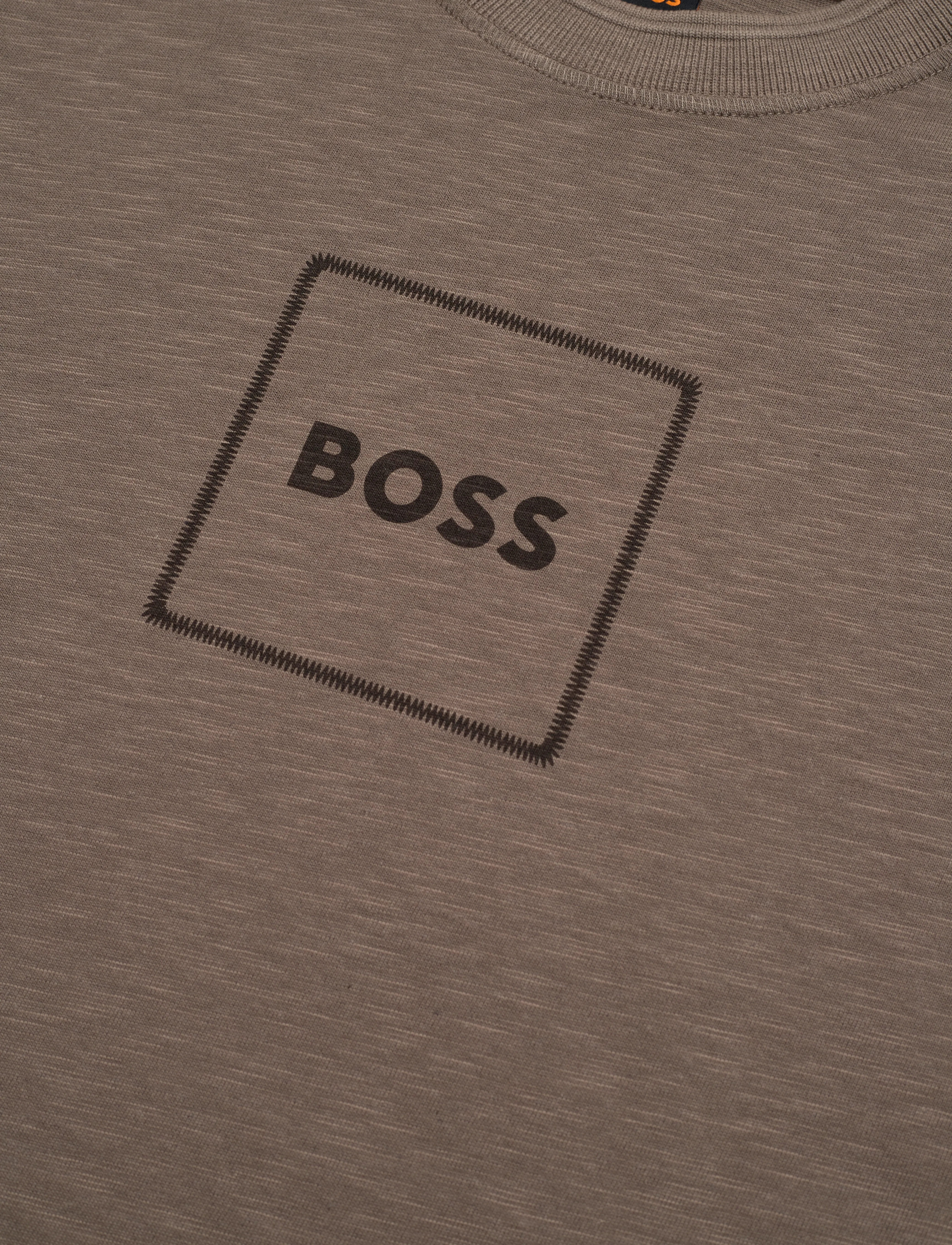 BOSS - Te_linenlogo - open beige - 2