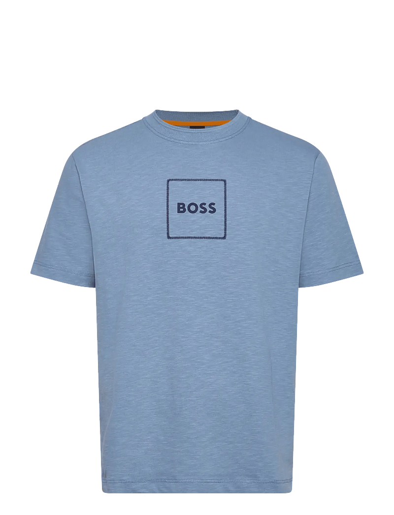 BOSS - Te_linenlogo - kurzärmelig - open blue - 0