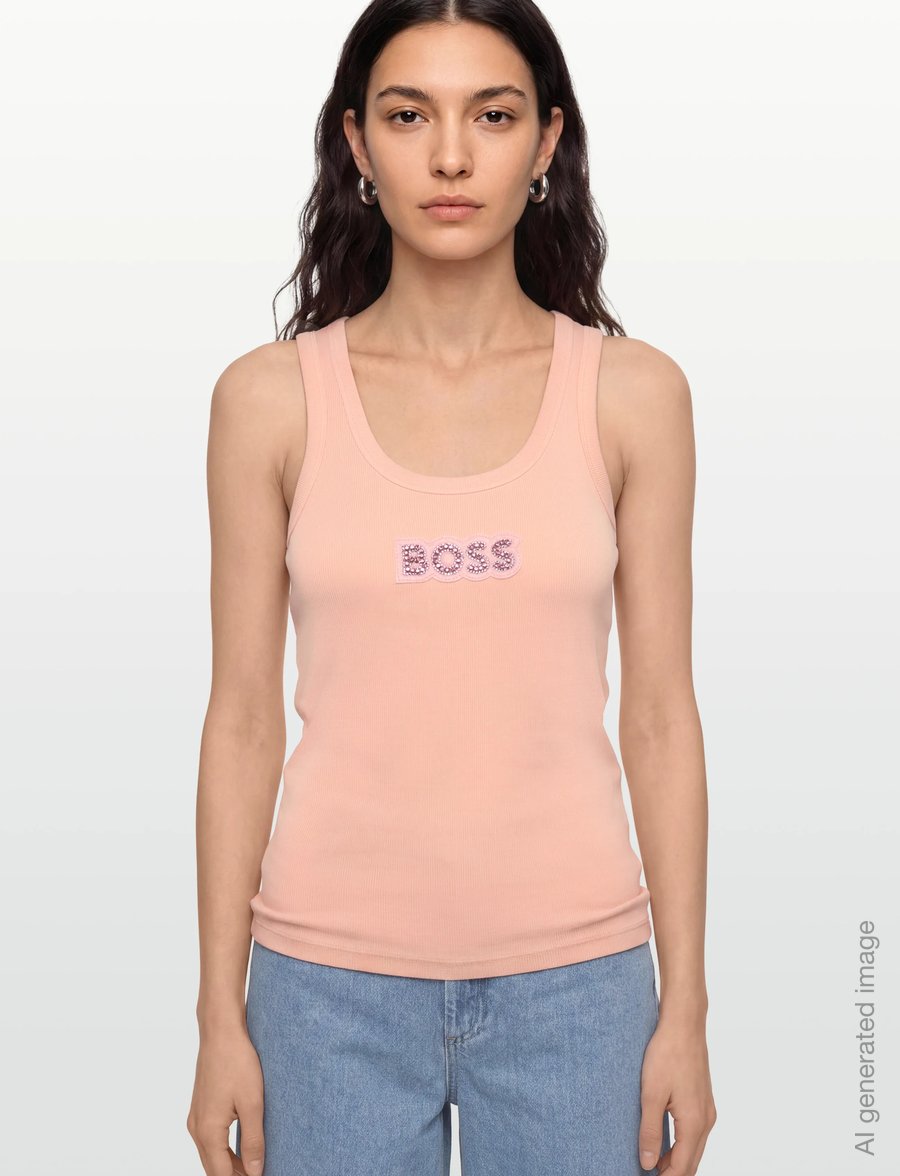 BOSS - C_Ematite2_stonebadg - sleeveless tops - open pink - 3