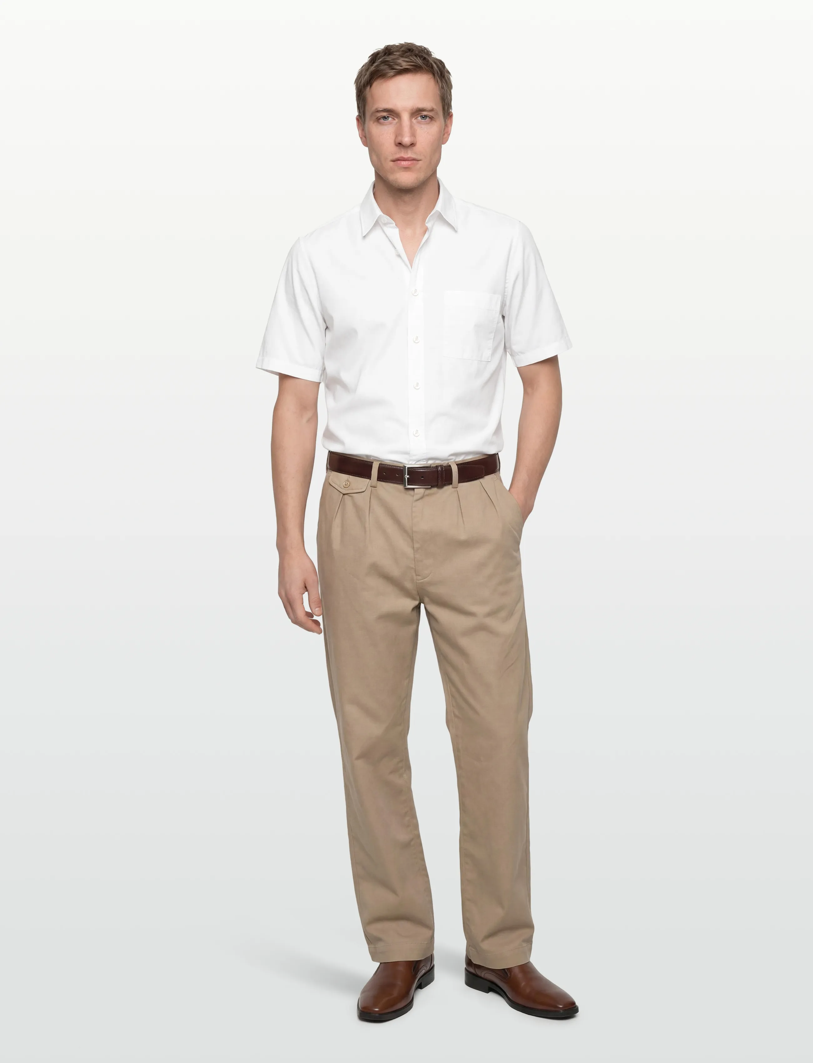 BOSS Relegant_6-Short_M, XXL, Shirts, Weiß - Short-sleeved Männerswear