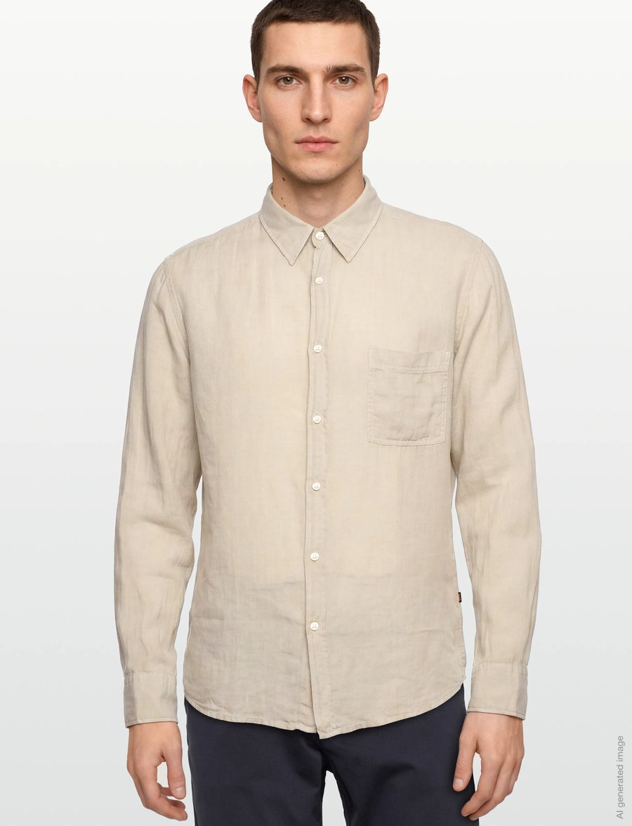 BOSS - Relegant_6_M - leinenhemden - light beige - 3
