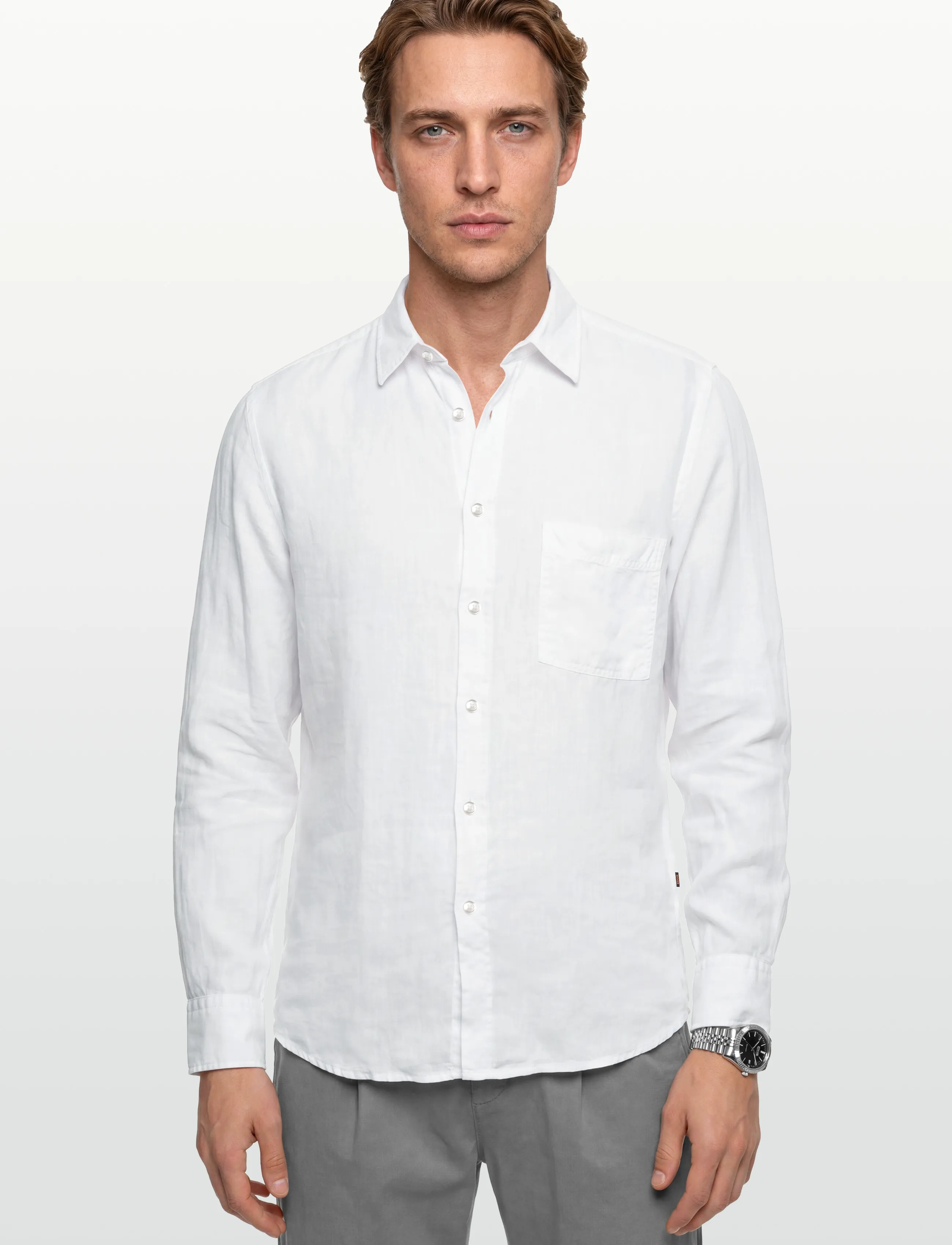 BOSS - Relegant_6_M - linen shirts - white - 3