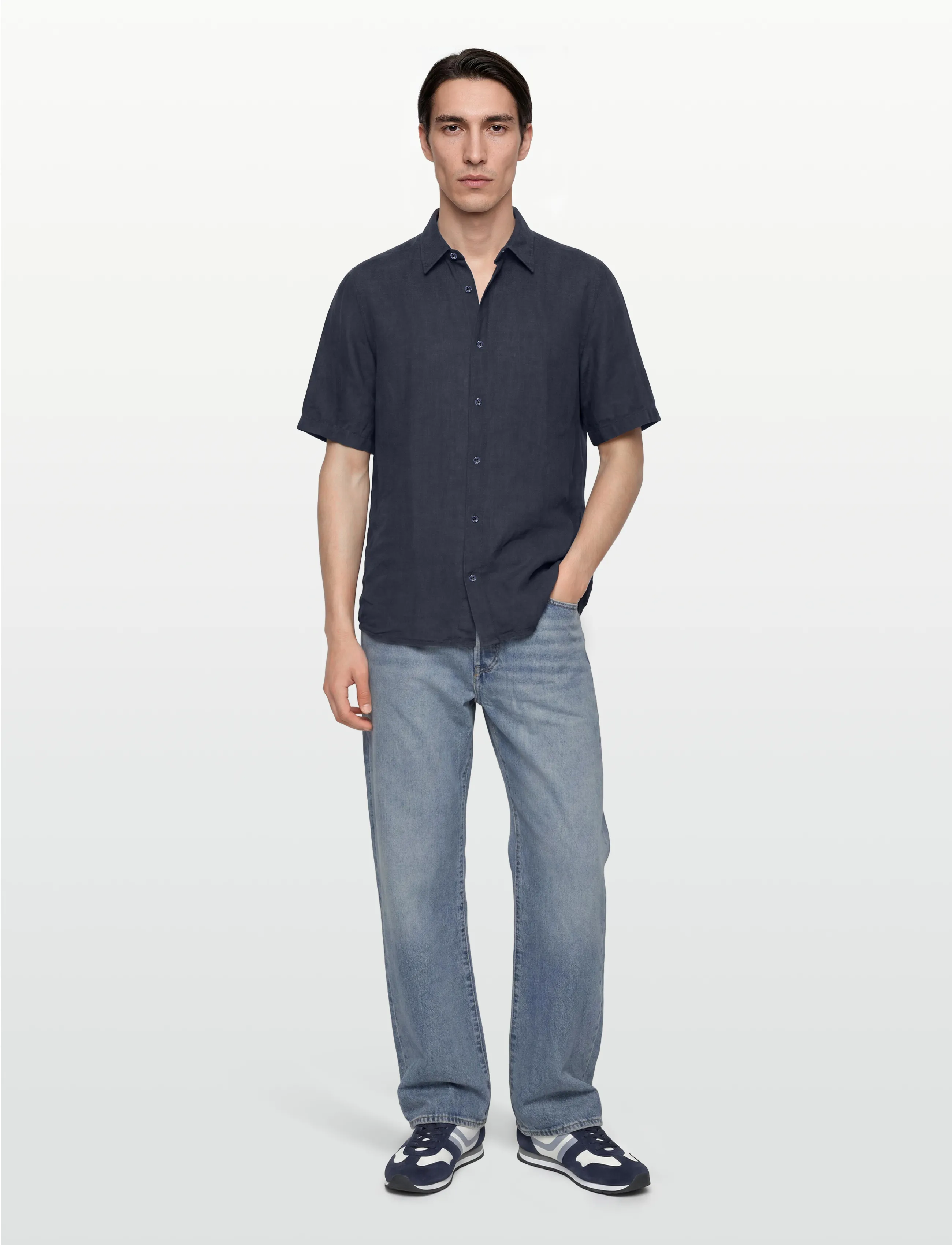 BOSS Rash_2_M - Kortärmade skjortor - DARK BLUE / navy