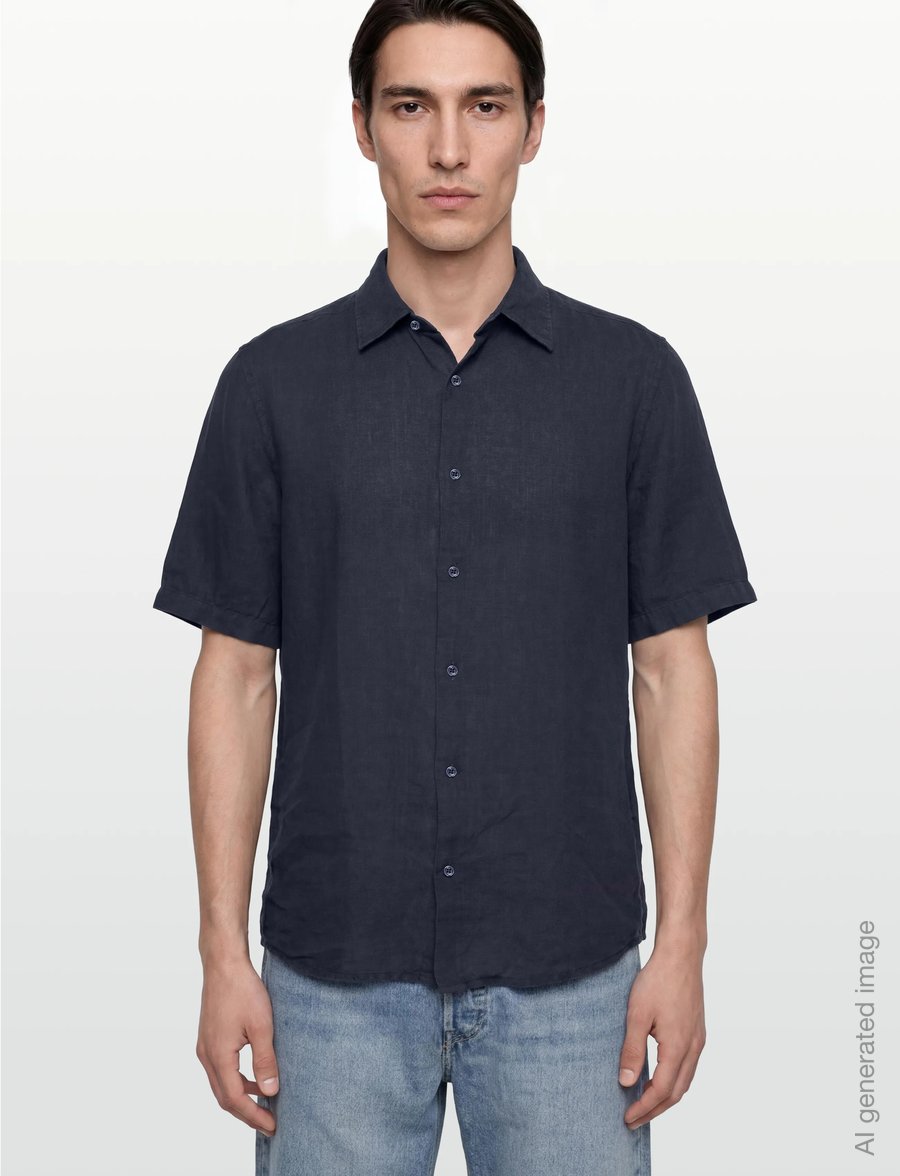 BOSS - Rash_2_M - linen shirts - dark blue - 3