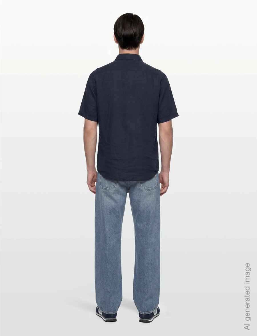 BOSS - Rash_2_M - linen shirts - dark blue - 4