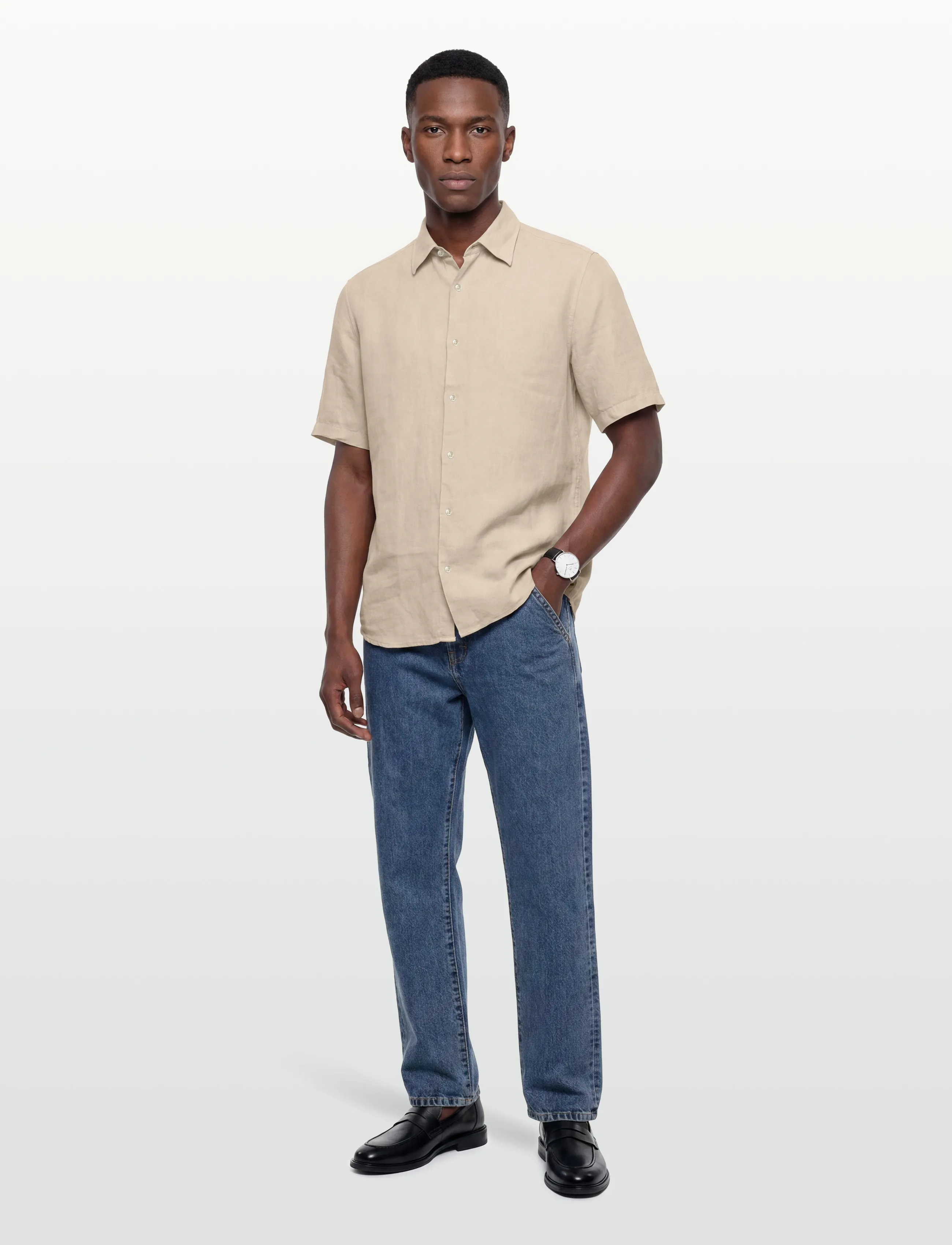 BOSS Rash_2_M - Skjorter - LIGHT BEIGE / beige