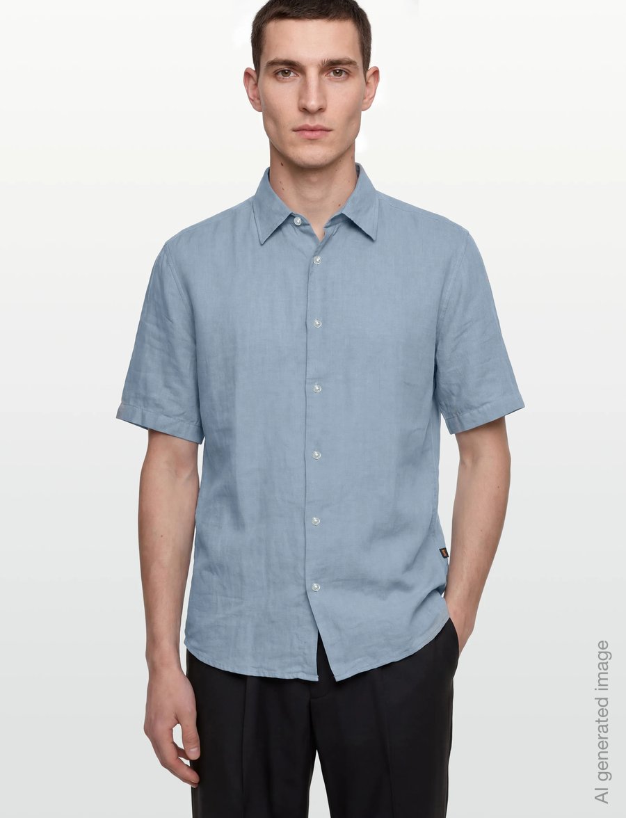 BOSS - Rash_2_M - linen shirts - light/pastel blue - 3
