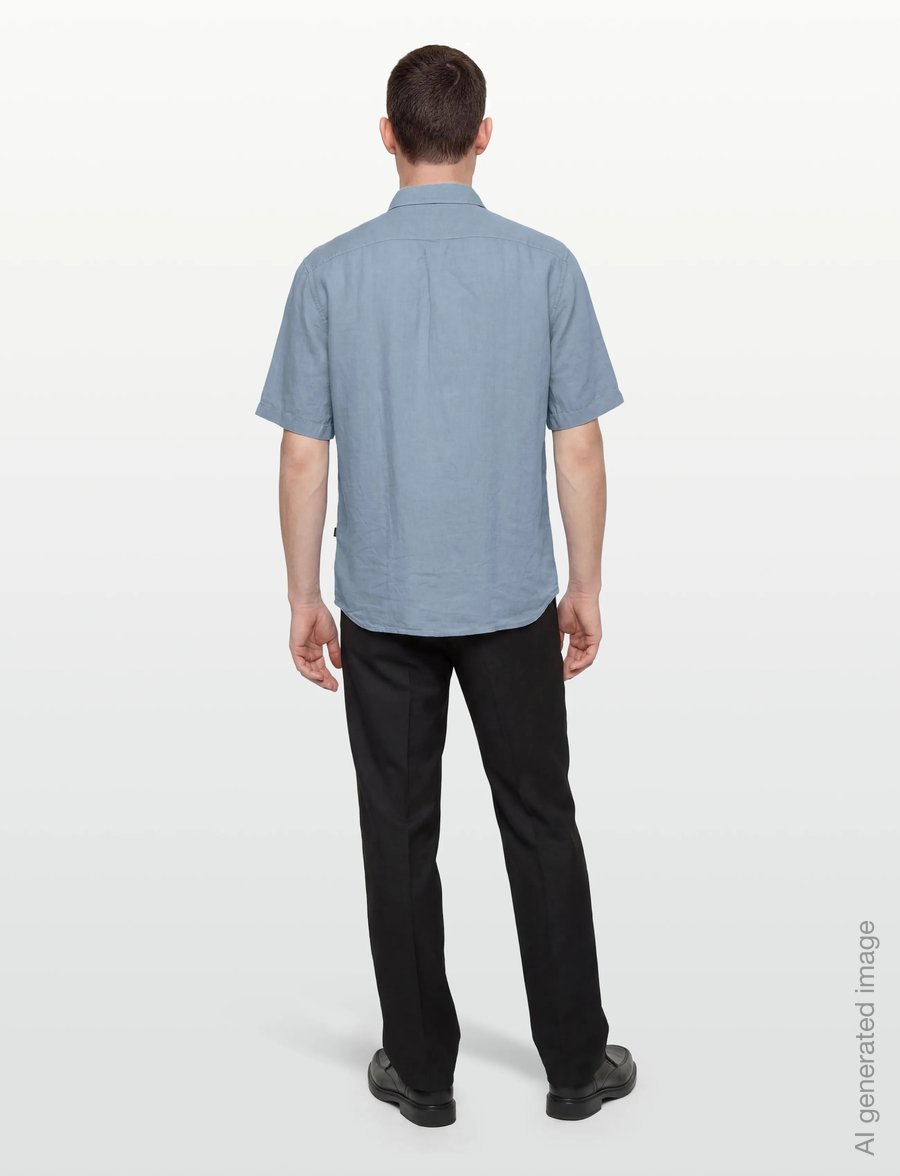 BOSS - Rash_2_M - linen shirts - light/pastel blue - 4