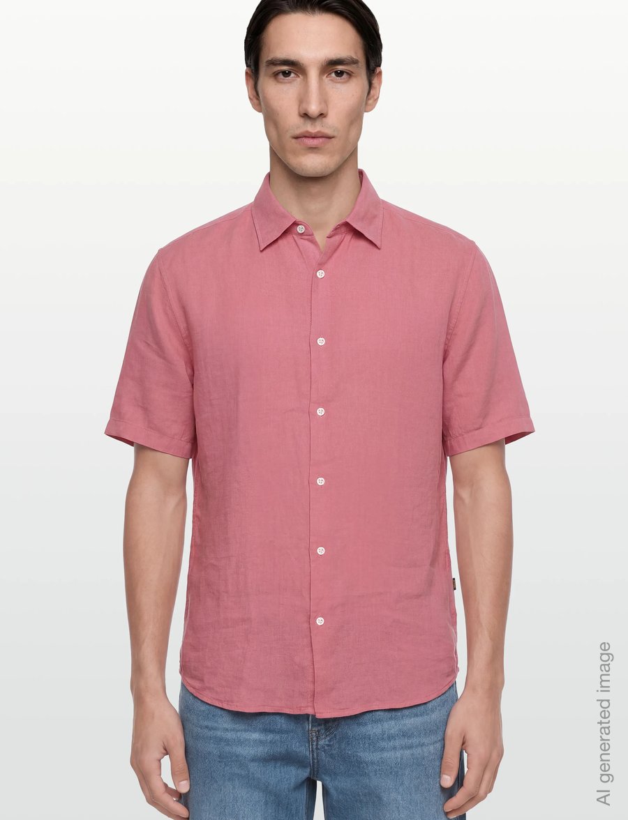BOSS - Rash_2_M - linen shirts - light/pastel red - 3