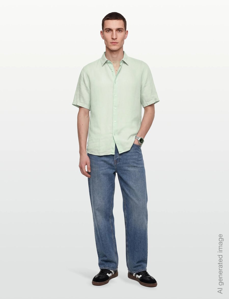 BOSS - Rash_2_M - linen shirts - turquoise/aqua - 0