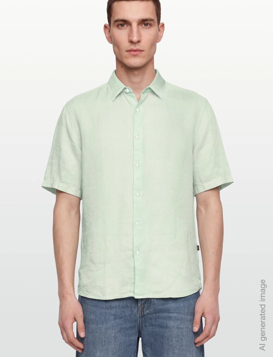 BOSS - Rash_2_M - linen shirts - turquoise/aqua - 3