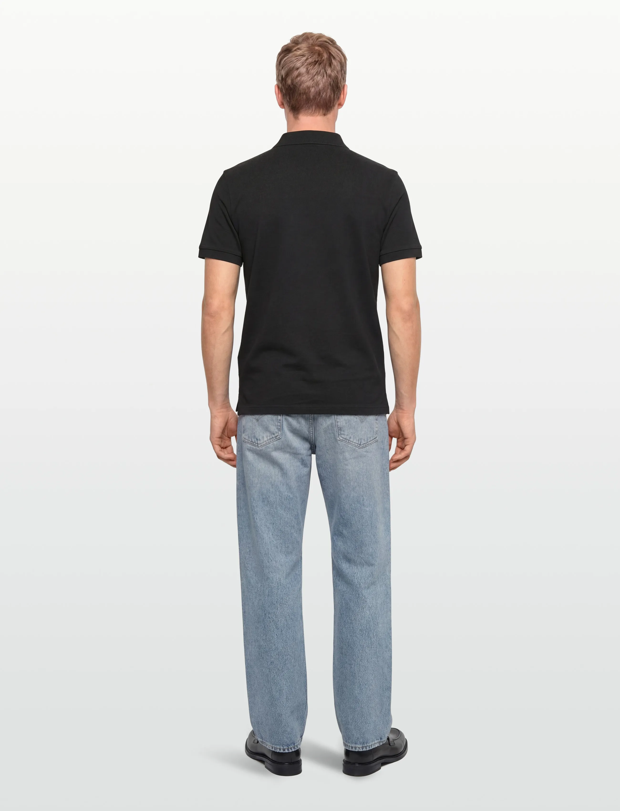 Stretch-cotton slim-fit polo shirt with logo patch 7