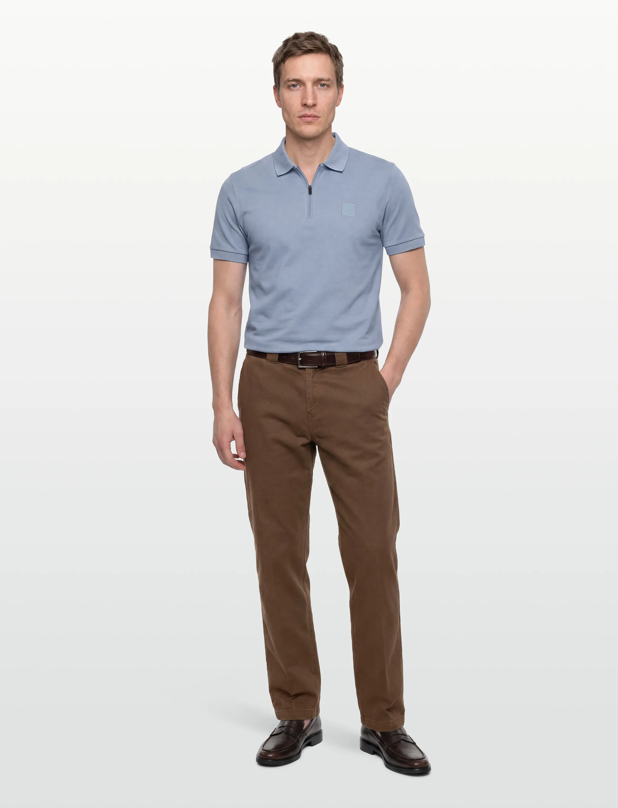 BOSS Passerzip, XXL, Polos, Blau - Short-sleeved, Männerswear