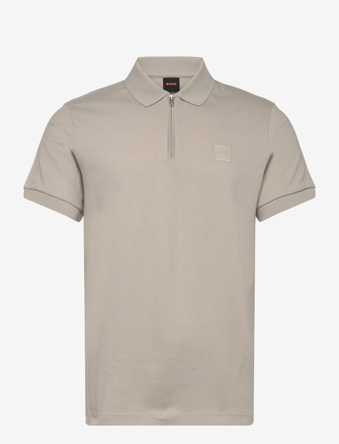 BOSS - Passerzip - kortärmade pikéer - open grey - 1